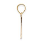 14k Polished Etched Letter H Initial Pendant - Image 2