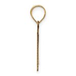 14k Polished Etched Letter R Initial Pendant - Image 2