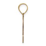 14k Polished Etched Letter S Initial Pendant - Image 2