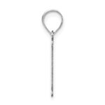 14kw Polished Etched Letter I Initial Pendant - Image 2