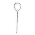 14kw Polished Etched Letter L Initial Pendant - Image 2