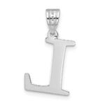 14kw Polished Etched Letter L Initial Pendant - Image 3