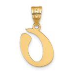 14k Polished Script Letter O Initial Pendant - Image 3