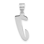 14kw Polished Script Letter J Initial Pendant - Image 3