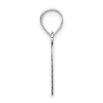 14kw Polished Script Letter O Initial Pendant - Image 2