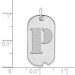 14kw Polished Letter P Initial Dog Tag Pendant - Image 2