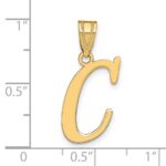 14k Polished Letter C Initial Pendant - Image 3