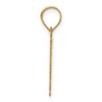 14k Polished Letter F Initial Pendant - Image 2