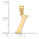 14k Polished Letter I Initial Pendant - Image 4
