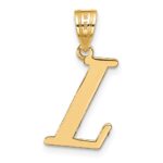 14k Polished Letter L Initial Pendant
