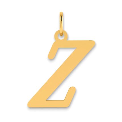 14k Polished Letter Z Initial Pendant