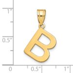14k Polished Bubble Letter B Initial Pendant - Image 3
