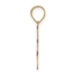 14k Polished Bubble Letter E Initial Pendant - Image 2