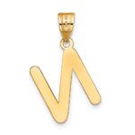 14k Polished Bubble Letter N Initial Pendant - Image 3