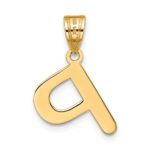 14k Polished Bubble Letter P Initial Pendant - Image 3