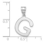 14kw Polished Bubble Letter G Initial Pendant - Image 4