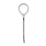 14kw Polished Bubble Letter L Initial Pendant - Image 2