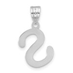 14kw Polished Bubble Letter S Initial Pendant - Image 3
