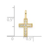 14k CZ Cross Pendant - Image 3