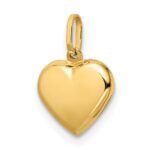 14k Polished Puffed Heart Pendant - Image 5