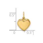 14k Polished Puffed Heart Pendant - Image 3