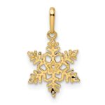 14k CZ Snowflake Pendant - Image 4
