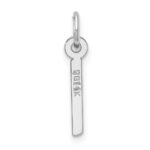 14K White Gold  Slanted Block Letter I Initial Charm - Image 3