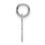 14k White Gold Small Script Letter E Initial Charm - Image 2