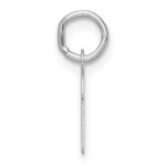 14k White Gold Small Script Letter P Initial Charm - Image 2
