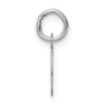 14k White Gold Small Script Letter S Initial Charm - Image 2