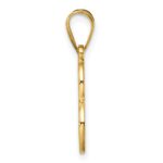 14K Script Letter E Initial Pendant - Image 2