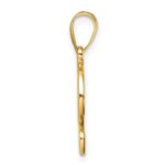 14K Script Letter F Initial Pendant - Image 2