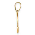 14K Script Letter N Initial Pendant - Image 2