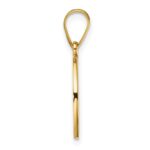 14K Script Letter O Initial Pendant - Image 2