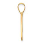 14K Script Letter W Initial Pendant - Image 2