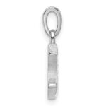 14K White Gold Diamond Letter C Initial Pendant - Image 2