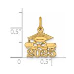 14K Graduation Cap and Diploma 2025 Charm - Image 4