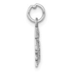 14K White Gold Graduation Cap and Diploma 2026 Charm - Image 2