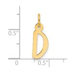 14k  Slanted Block Letter D Initial Charm - Image 4
