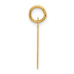 14K  Slanted Block Letter H Initial Charm - Image 2