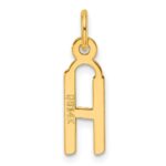 14K  Slanted Block Letter H Initial Charm - Image 3