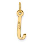 14K  Slanted Block Letter J Initial Charm - Image 3