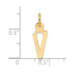 14K  Slanted Block Letter V Initial Charm - Image 4