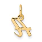 14K Small Script Letter A Initial Charm - Image 3