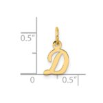 14K Small Script Letter D Initial Charm - Image 4