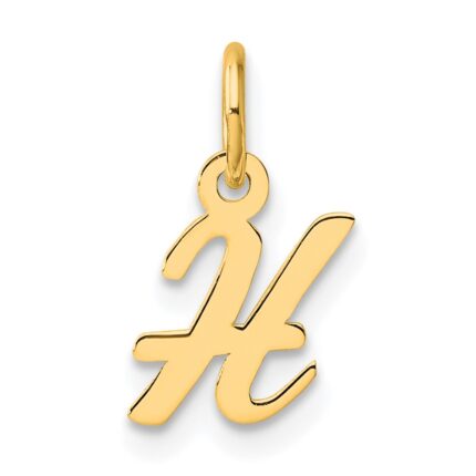 14K Small Script Letter H Initial Charm