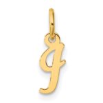 14K Small Script Letter I Initial Charm