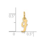 14K Small Script Letter I Initial Charm - Image 4
