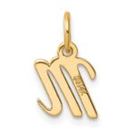 14K Small Script Letter M Initial Charm - Image 3