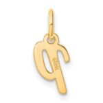14K Small Script Letter P Initial Charm - Image 3